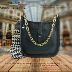 Florence Citytasche Echtleder Damen schwarz OTF158S
