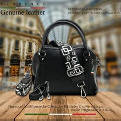 Florence Citytasche Echtleder Damen schwarz OTF822S