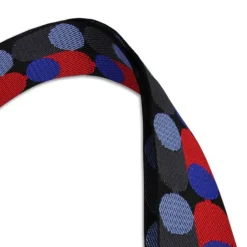 Florence Damen Boho-Gurt Canvas Leder schwarz rot silber OGF011JS