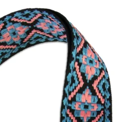 Florence Damen Boho-Gurt Canvas Leder blau rosa OGP001YA