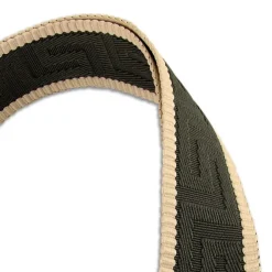 Florence Damen Boho-Gurt Canvas Leder grau beige OGF001JK