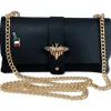 Florence Damen Clutch Biene Leder Tasche dunkelblau OTM803B