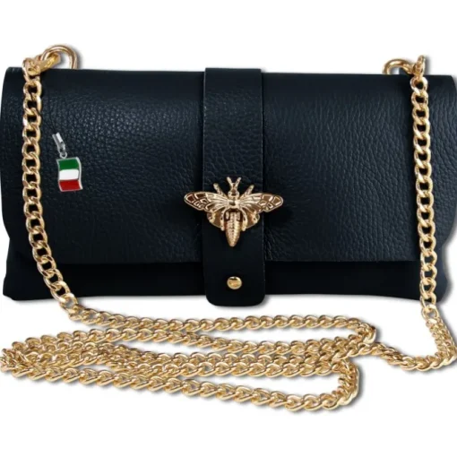 Florence Damen Clutch Biene Leder Tasche dunkelblau OTM803B