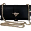 Florence Damen Clutch Biene Leder Tasche schwarz OTM803S