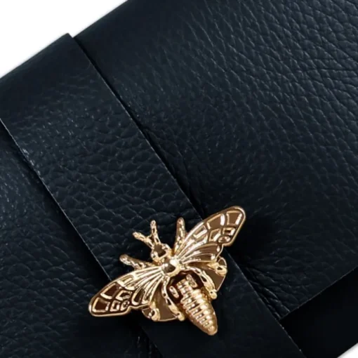 Florence Damen Clutch Biene Leder Tasche dunkelblau OTM803B