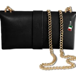 Florence Damen Clutch Biene Leder Tasche schwarz OTM803S