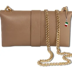 Florence Damen Clutch Biene echtes Leder Tasche taupe OTM803N