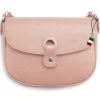 Florence Damen Handtasche Satteltasche Echtleder rosa OTF122A