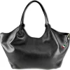 Florence Damen Handtasche, Schultertasche Leder Tasche schwarz OTM109S
