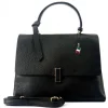 Florence Damen Handtasche Echtleder schwarz OTF153S