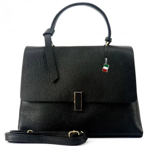 Florence Damen Handtasche Echtleder schwarz OTF153S