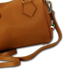 Florence Damen Handtasche Bowlingtasche Echtleder tan OTM807C