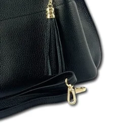 Florence Damen Handtasche Echtleder schwarz OTF157S