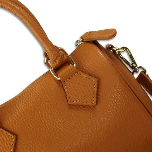 Florence Damen Handtasche Bowlingtasche Echtleder tan OTM807C