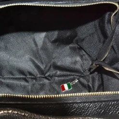 Florence Damen Handtasche, Schultertasche Leder Tasche schwarz OTM109S