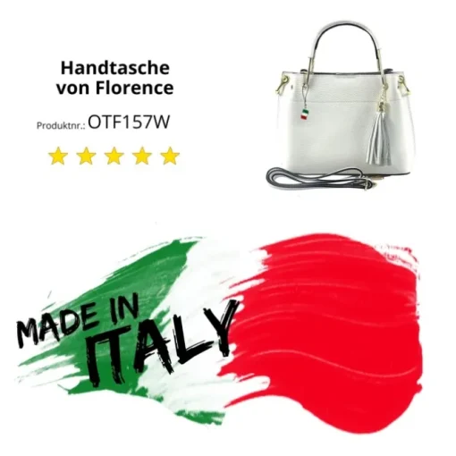 Florence Damen Handtasche Echtleder weiß OTF157W