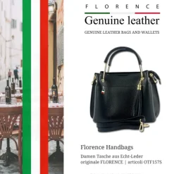 Florence Damen Handtasche Echtleder schwarz OTF157S