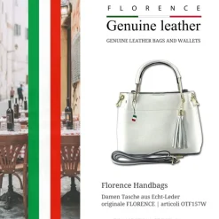 Florence Damen Handtasche Echtleder weiß OTF157W