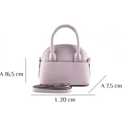 Florence Damen Handtasche Bowlingtasche Echtleder weiß OTF814W