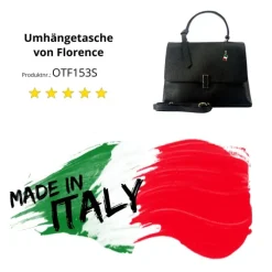 Florence Damen Handtasche Echtleder schwarz OTF153S