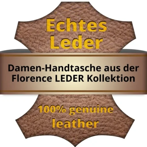 Florence Damen Handtasche Echtleder schwarz OTF157S