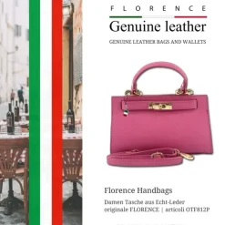Florence Damen Handtasche Echtleder fuchsia OTF812P
