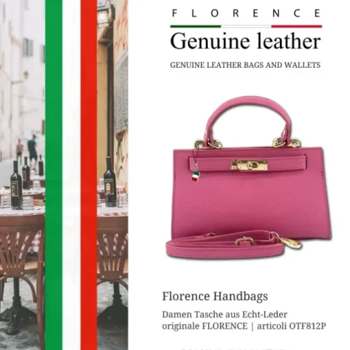 Florence Damen Handtasche Echtleder fuchsia OTF812P