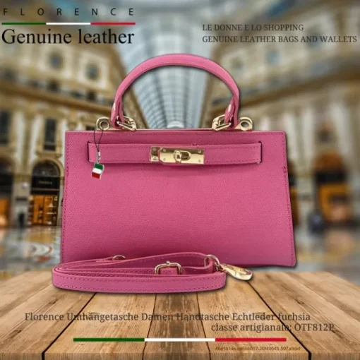 Florence Damen Handtasche Echtleder fuchsia OTF812P