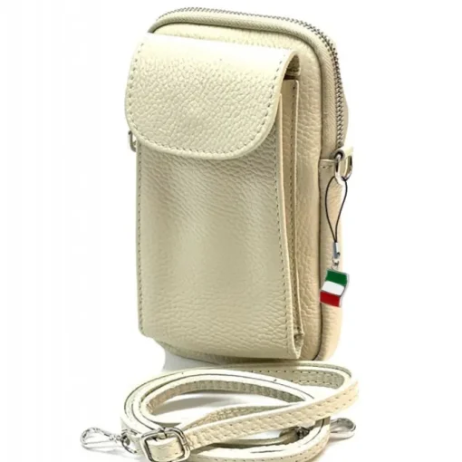 Florence Damen Mini-Handtasche echtes Leder Tasche beige OTF827I