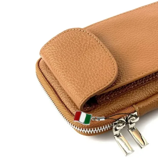 Florence Damen Mini-Handtasche echtes Leder Tasche schwarz OTF827S