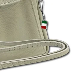 Florence Damen Mini-Handtasche echtes Leder Tasche beige OTF827I
