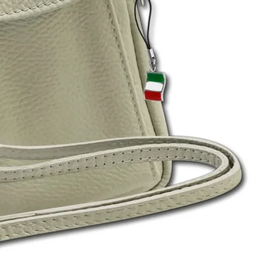 Florence Damen Mini-Handtasche echtes Leder Tasche beige OTF827I