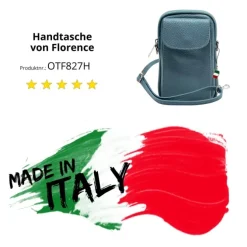 Florence Damen Mini-Handtasche echtes Leder Tasche hellblau OTF827H