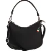 Florence Damen Satteltasche Ösen Echtleder schwarz OTM809S