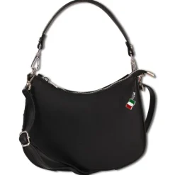 Florence Damen Satteltasche Ösen Echtleder schwarz OTM809S