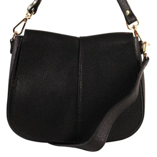 Florence Damen Satteltasche Echtleder schwarz OTM104S