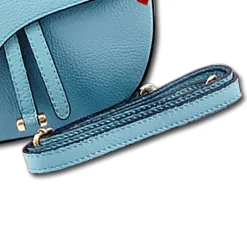 Florence Damen Satteltasche Echtleder hellblau OTF810H