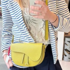 Florence Damen Satteltasche Echtleder gelb OTF810Y