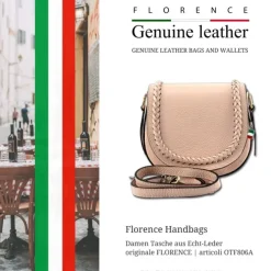 Florence Damen Satteltasche Echtleder rosa OTF806A