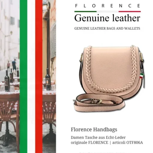Florence Damen Satteltasche Echtleder rosa OTF806A