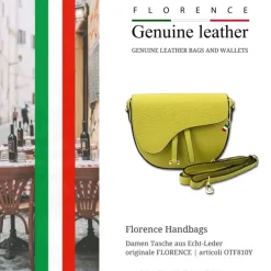 Florence Damen Satteltasche Echtleder gelb OTF810Y