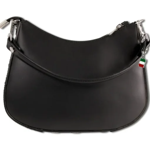 Florence Damen Satteltasche Ösen Echtleder schwarz OTM809S