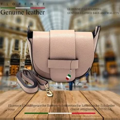 Florence Damen Satteltasche Echtleder rosa OTF815A