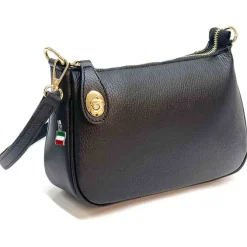 Florence Damen Schultertasche Leder Tasche schwarz OTF840S1