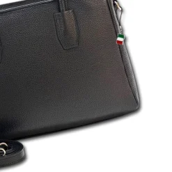 Florence Damen Schultertasche Leder Tasche schwarz OTF167S1