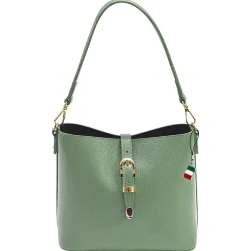 Florence Damen Schultertasche Leder Tasche salbeigrün OTF839L1