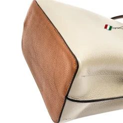 Florence Damen Schultertasche Leder Tasche beige, natur OTF168I1