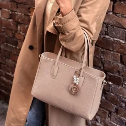 Florence Damen Schultertasche Leder Tasche schwarz OTF167S1