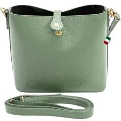 Florence Damen Schultertasche Leder Tasche salbeigrün OTF839L1