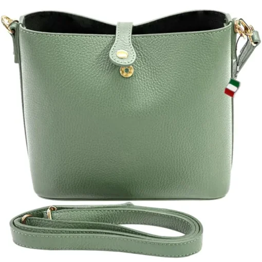 Florence Damen Schultertasche Leder Tasche salbeigrün OTF839L1